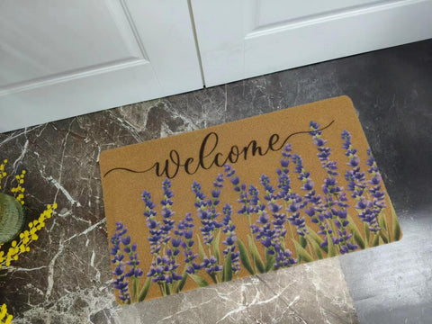 FGSS Lavender Welcome Doormat easy cleaning and quick refreshment at the doorway