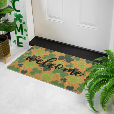 FGSS pet-friendly St Patrick's mat withstands outdoor use with ease