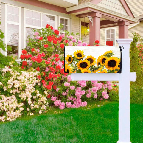FGSS sunflower cover installed on porch adds color to outdoor living
