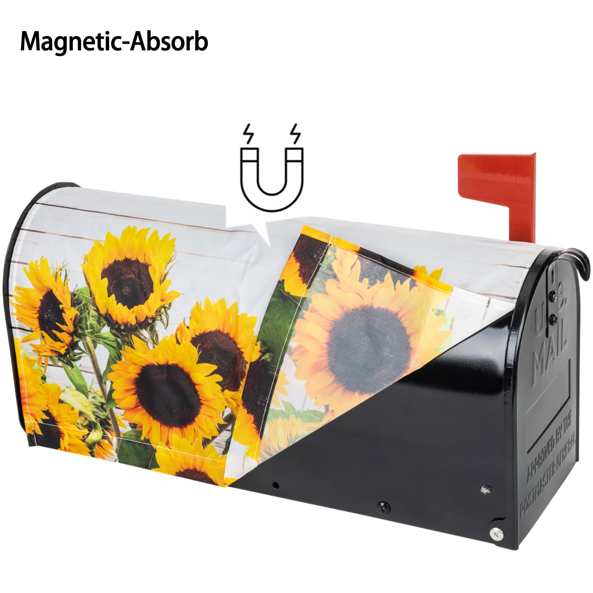 FGSS cover with wooden board backdrop adds rustic charm to outdoor mail area
