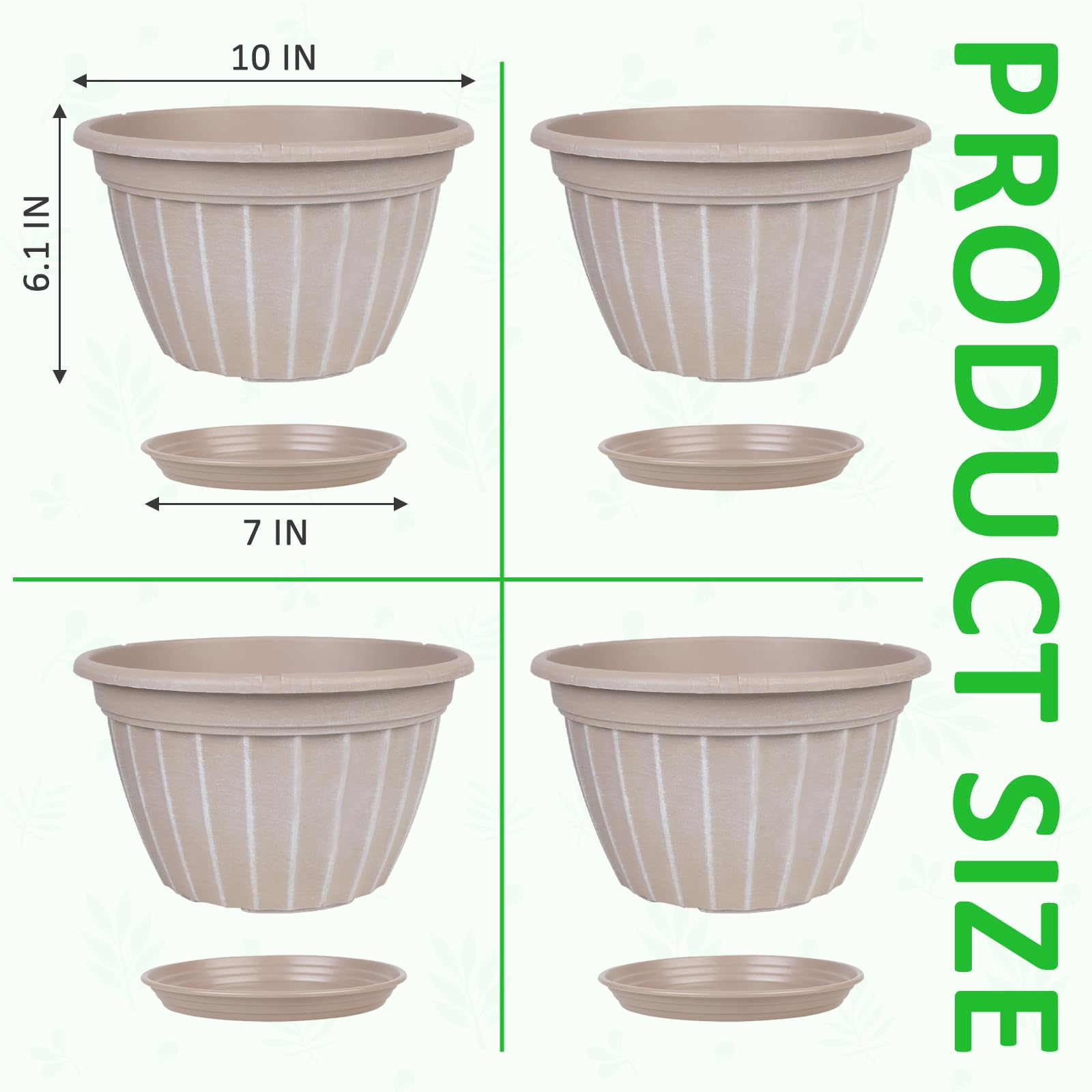 FGstyle indoor-outdoor plant pot with tray supports easy watering and mess control.