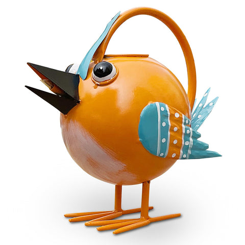 FGYPYLFF bird-shaped watering can front view with compact 0.5 gallon capacity for small planters.