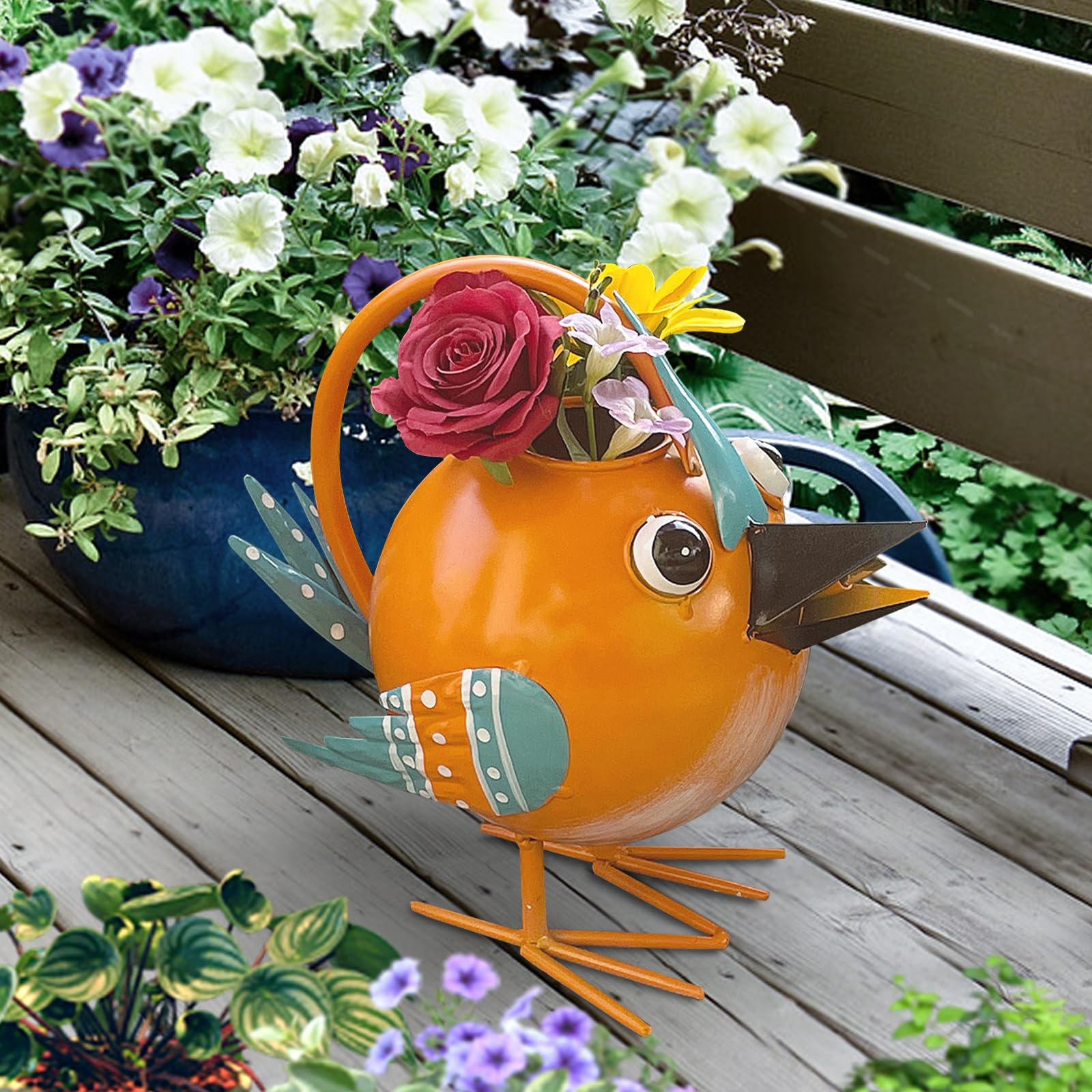 FGYPYLFF bird-shaped watering can curved handle for comfortable pours.
