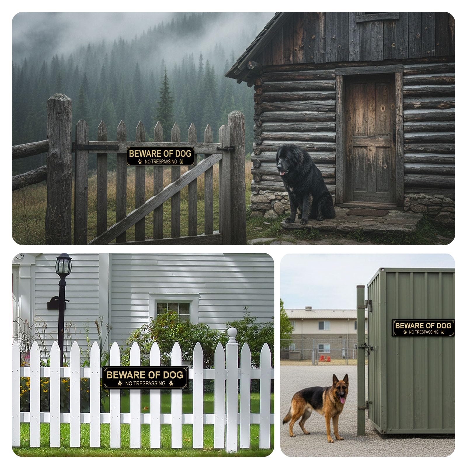 FHEGI weatherproof two-pack for yard, porch, or gate signage.