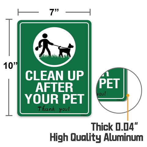FHEGI dog sign pre-drilled holes enable quick mounting on posts or fences