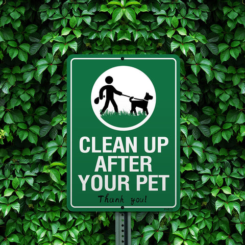 FHEGI easy-mounting signs with options for adhesive, screws, nails, or zip ties