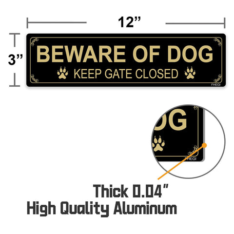 FHEGI glow-at-night sign illuminates warnings for dim outdoor areas.