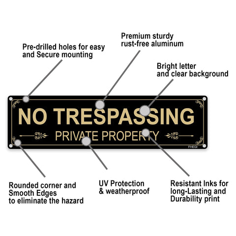 FHEGI outdoor metal sign with laminated protection against weather and graffiti.
