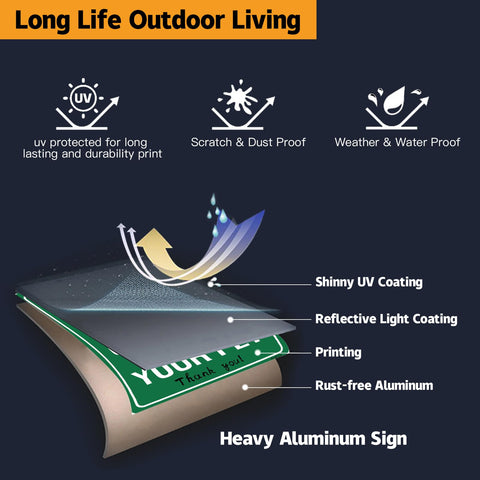 FHEGI weatherproof aluminum yard sign resists rain and sun for year-round use