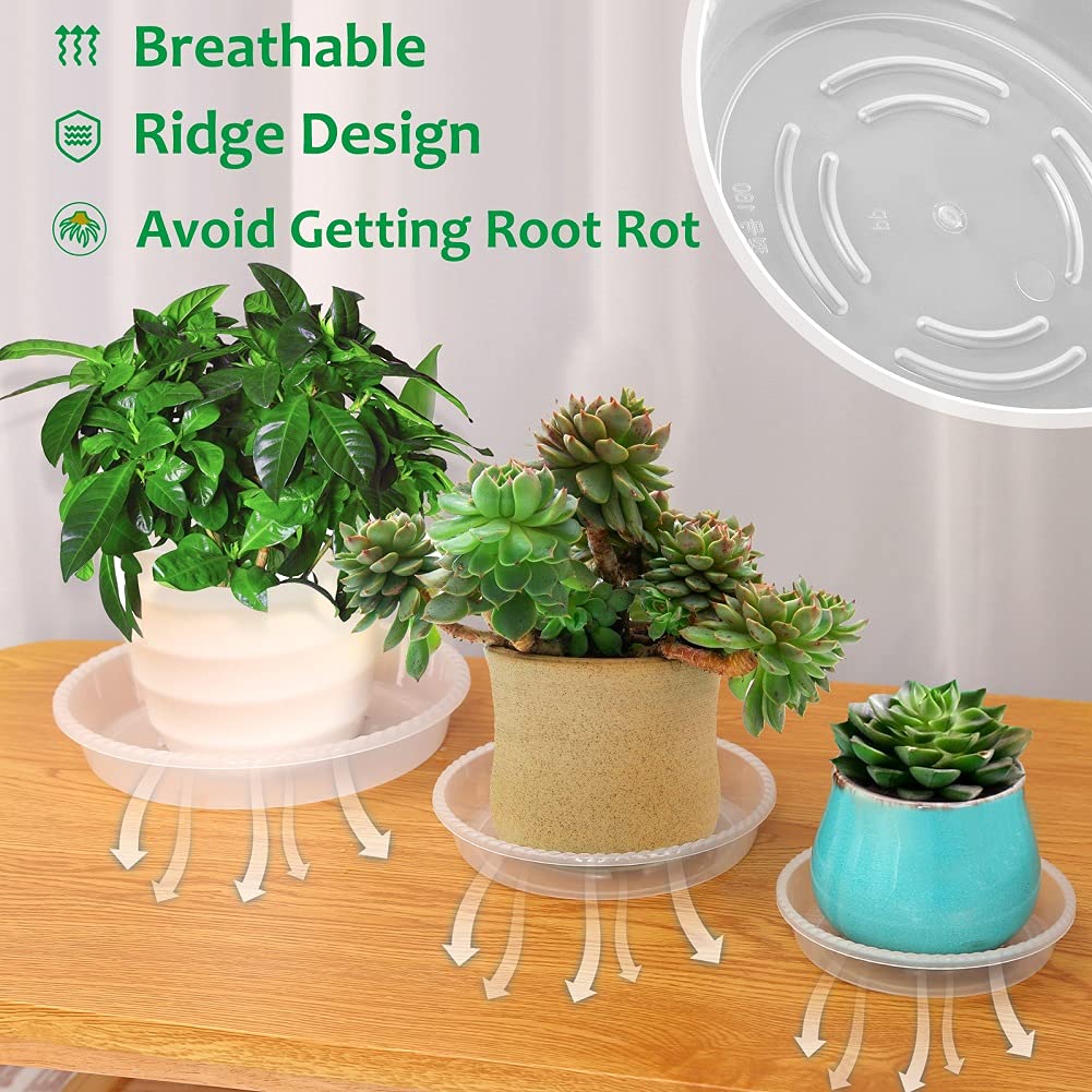 FHWTY durable plant saucer under desk setup keeps furniture safe from spills.