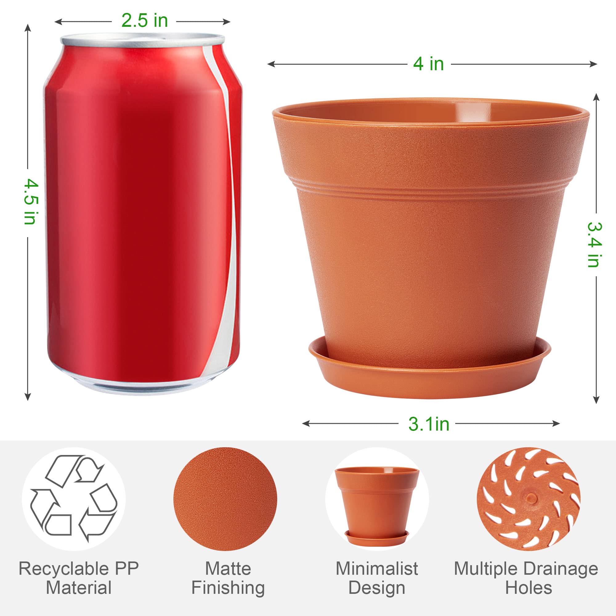 FHWTY thick-walled plastic planter withstands daily use.