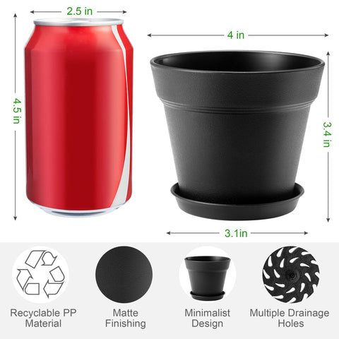 FHWTY thick-walled plastic pot close-up showing durable construction