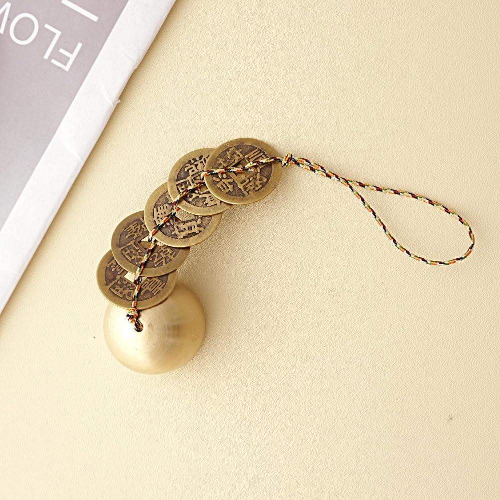 Fianviup brass wind chime rings softly as doors move