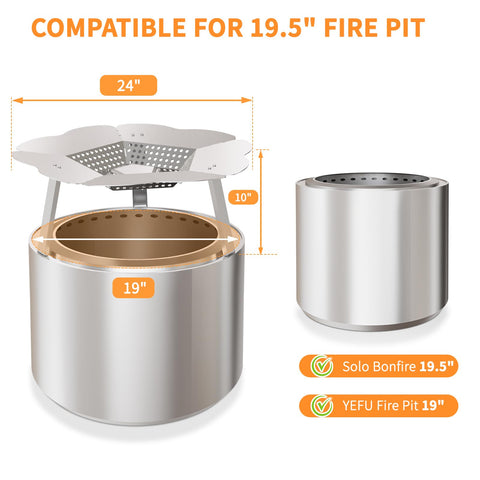 Fiaygro buckle-design enables quick, tool-free installation on outdoor fire pits.