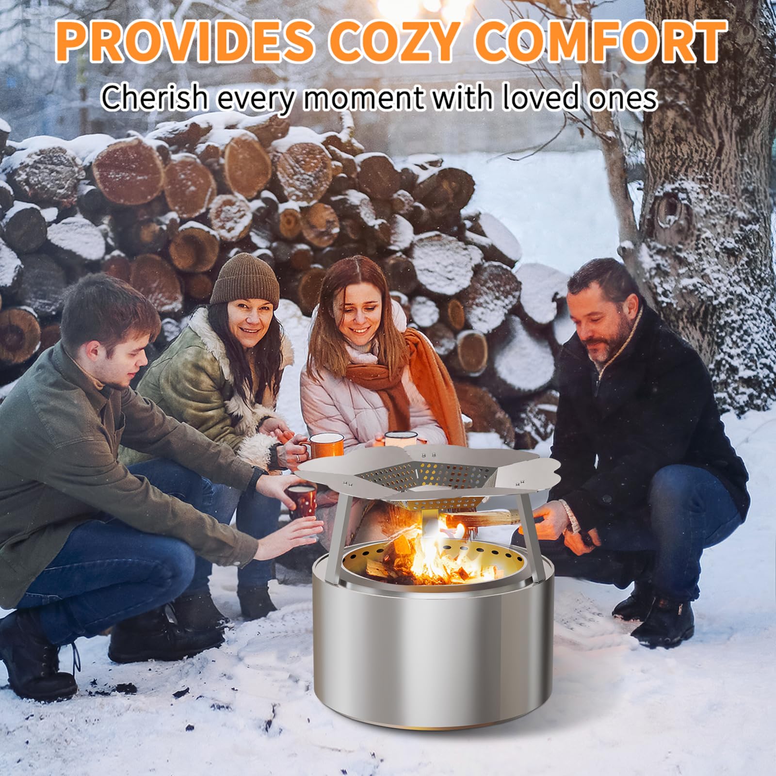 Fiaygro horizontal heat diffusion creates cozy outdoor warmth with less fuel.