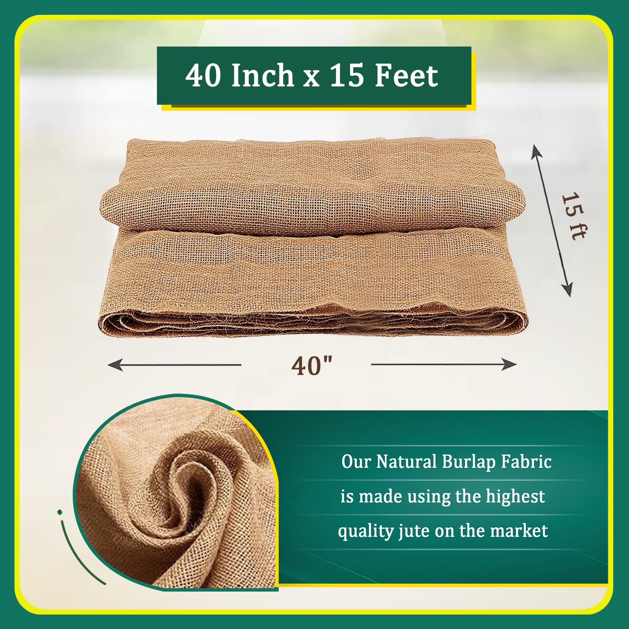 FIBEUSION burlap weed barrier provides soil protection and easy ground cover