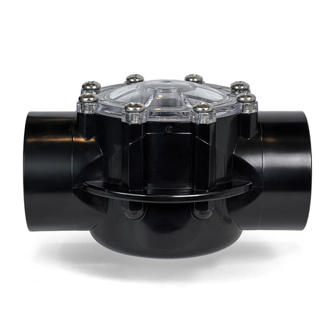 FibroPool CPVC valve highlights durable construction for temperature and impact resistance.