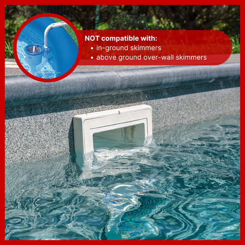 FibroPool debris-filter basket in use helps keep pool water clear