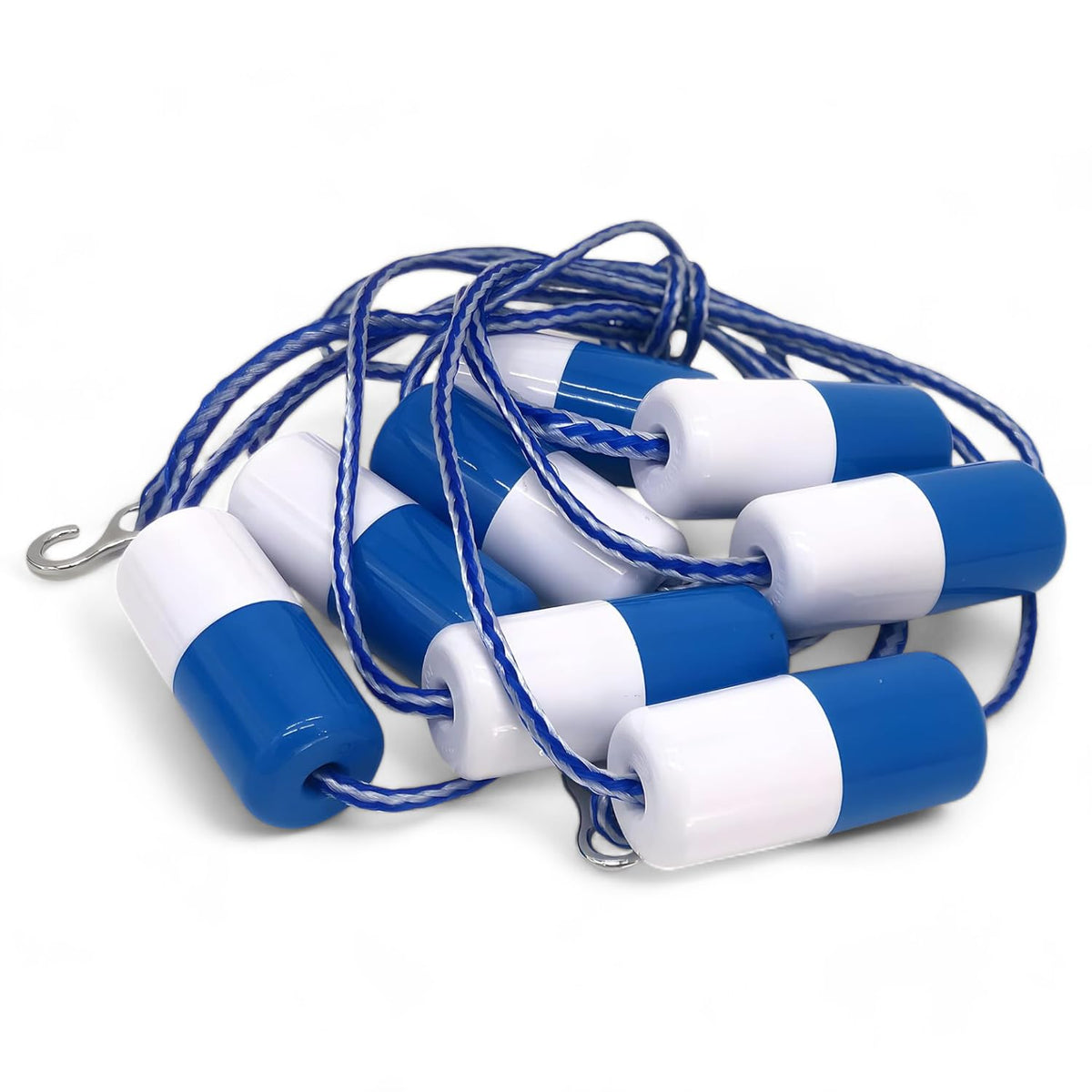 FibroPool floating pool safety rope with adjustable lane divider and hooks for safe lap swimming