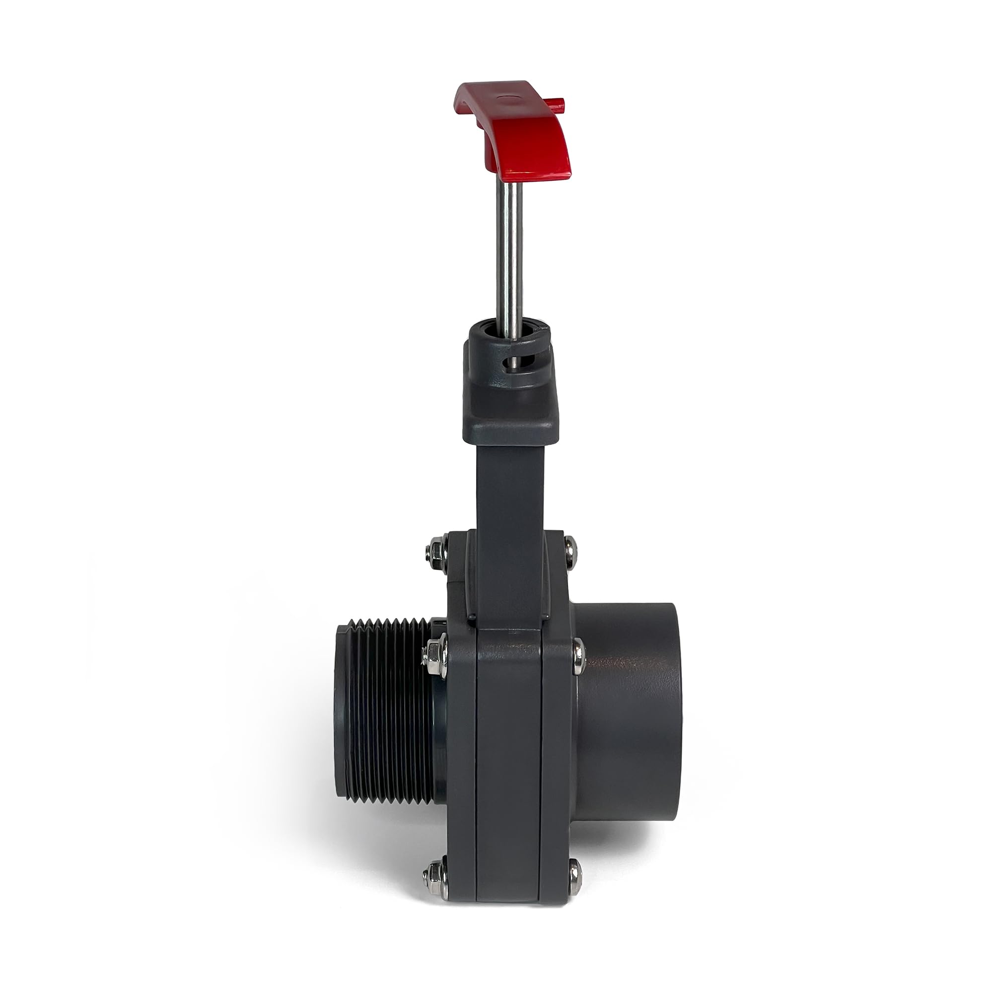 FibroPool valve shown in open position for quick maintenance.