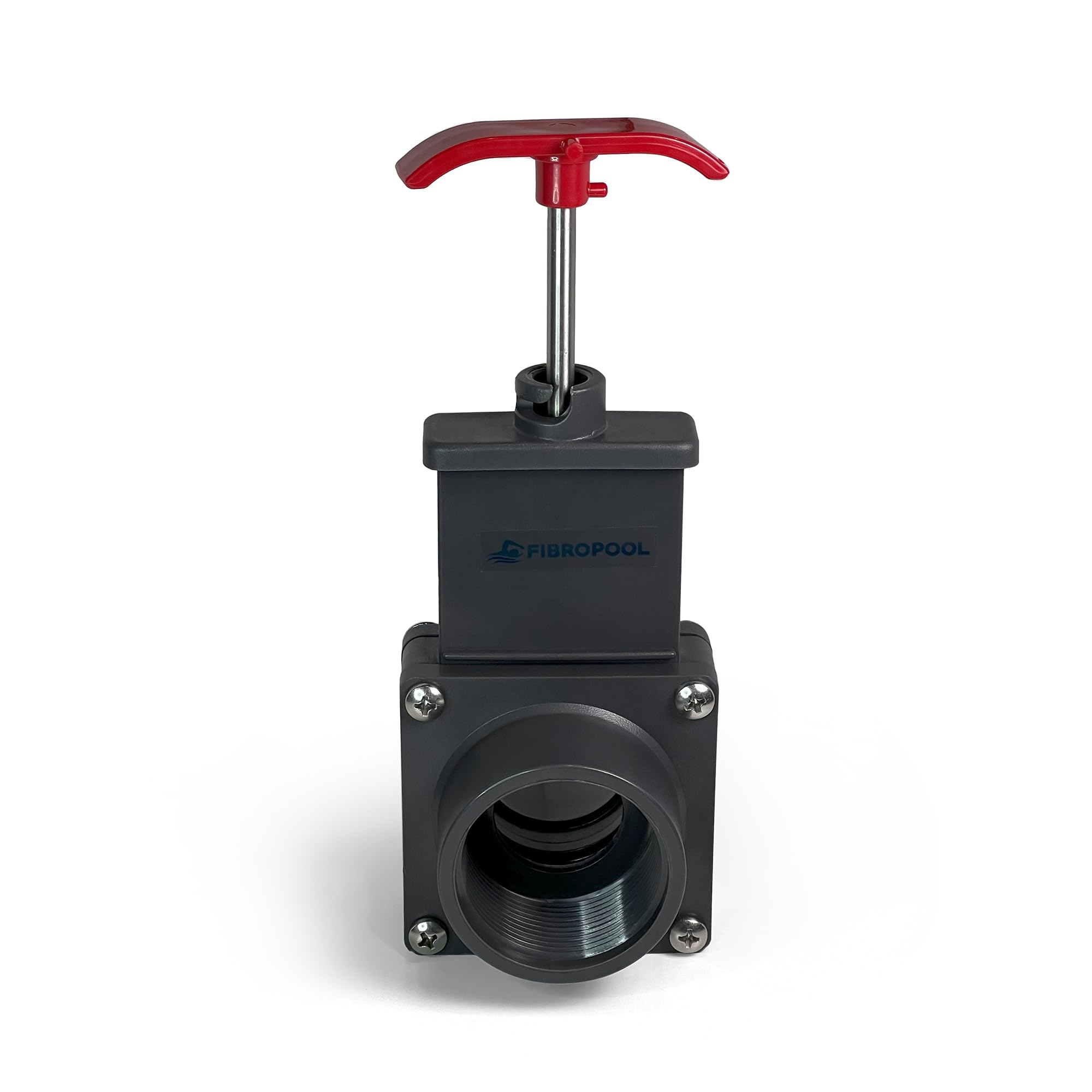 FibroPool gate valve installed for leak-free access to pool equipment.