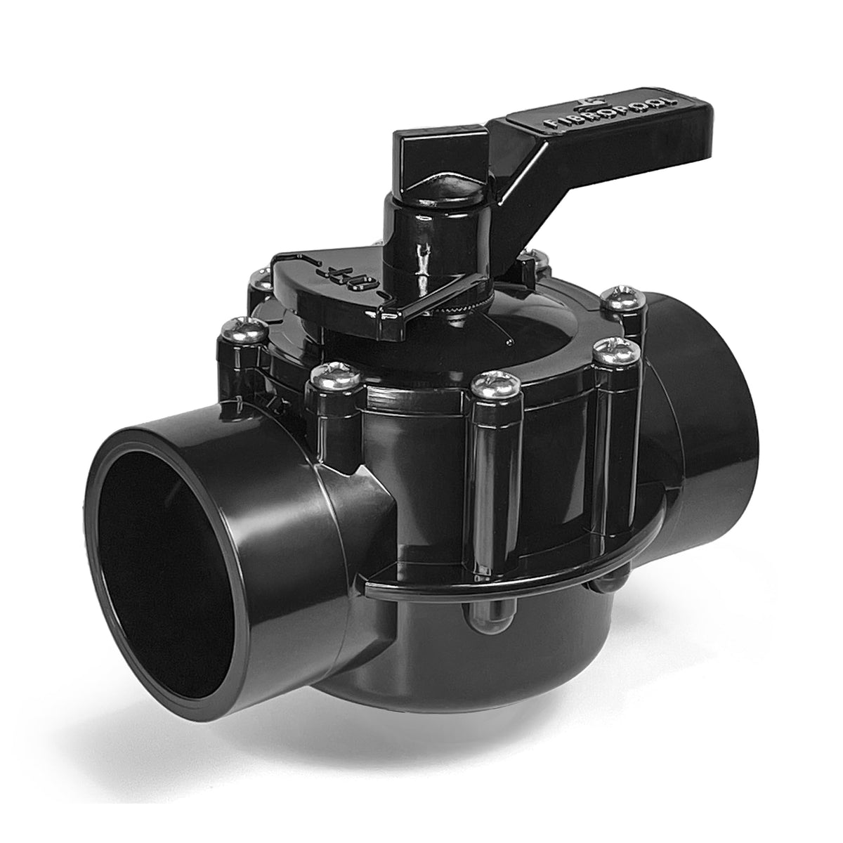 FibroPool inline diverter valve for precise pool flow control.