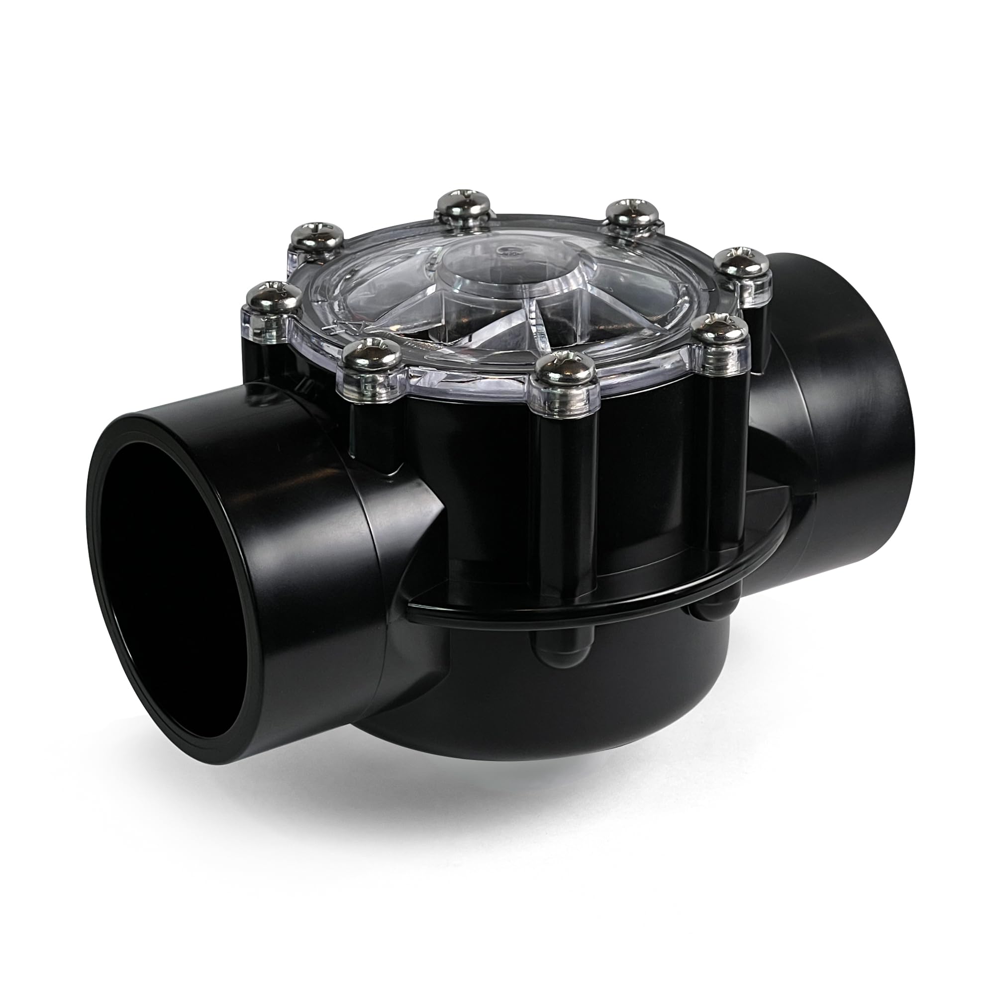 FibroPool Posi-Close 1-1-2 inch check valve with slip ports for heater installations.