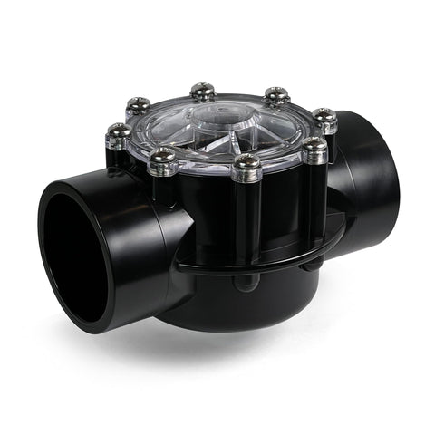 FibroPool Posi-Close 1-1-2 inch check valve with slip ports for heater installations.