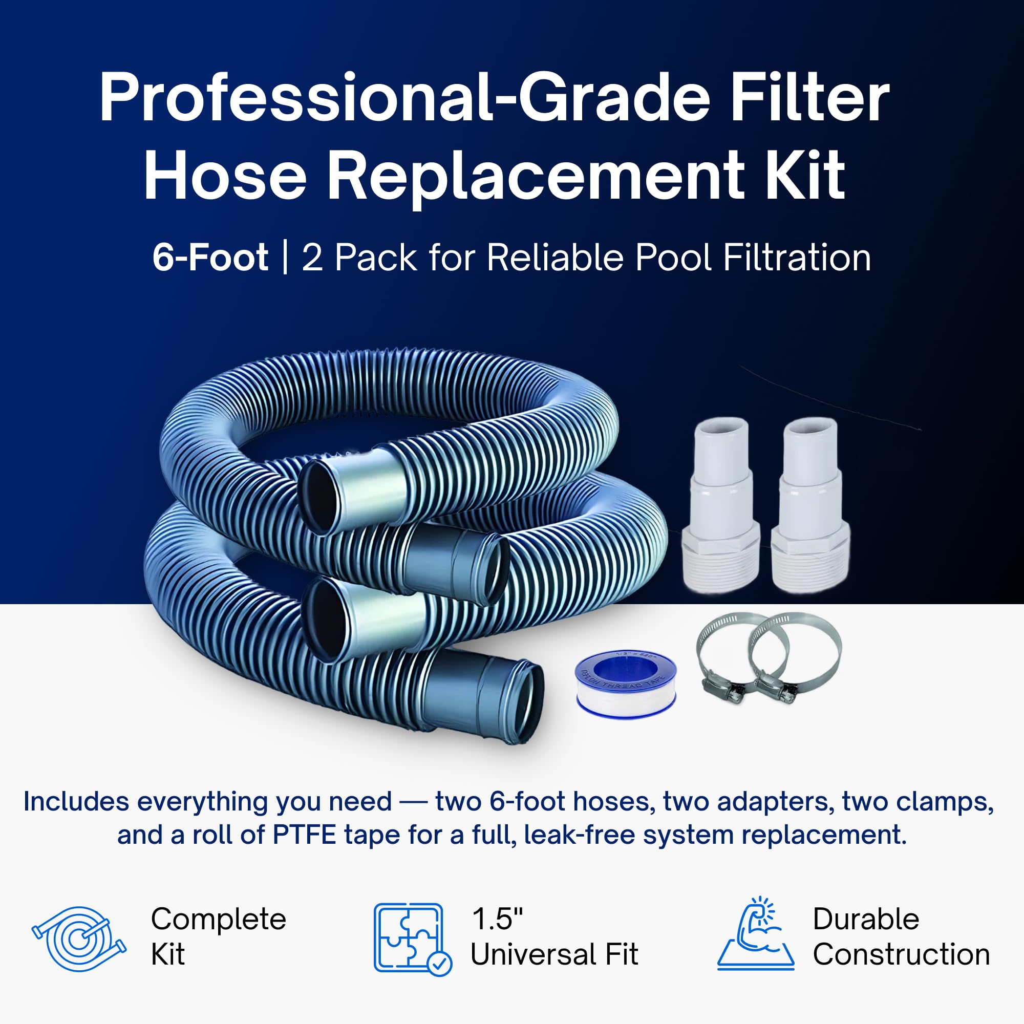 FibroPool reinforced cuff detail highlighting durable, leak-resistant connections.