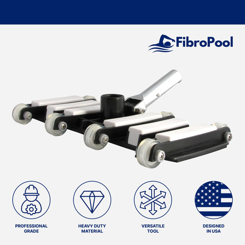 FibroPool standard 1.5-inch hose port enables easy connection