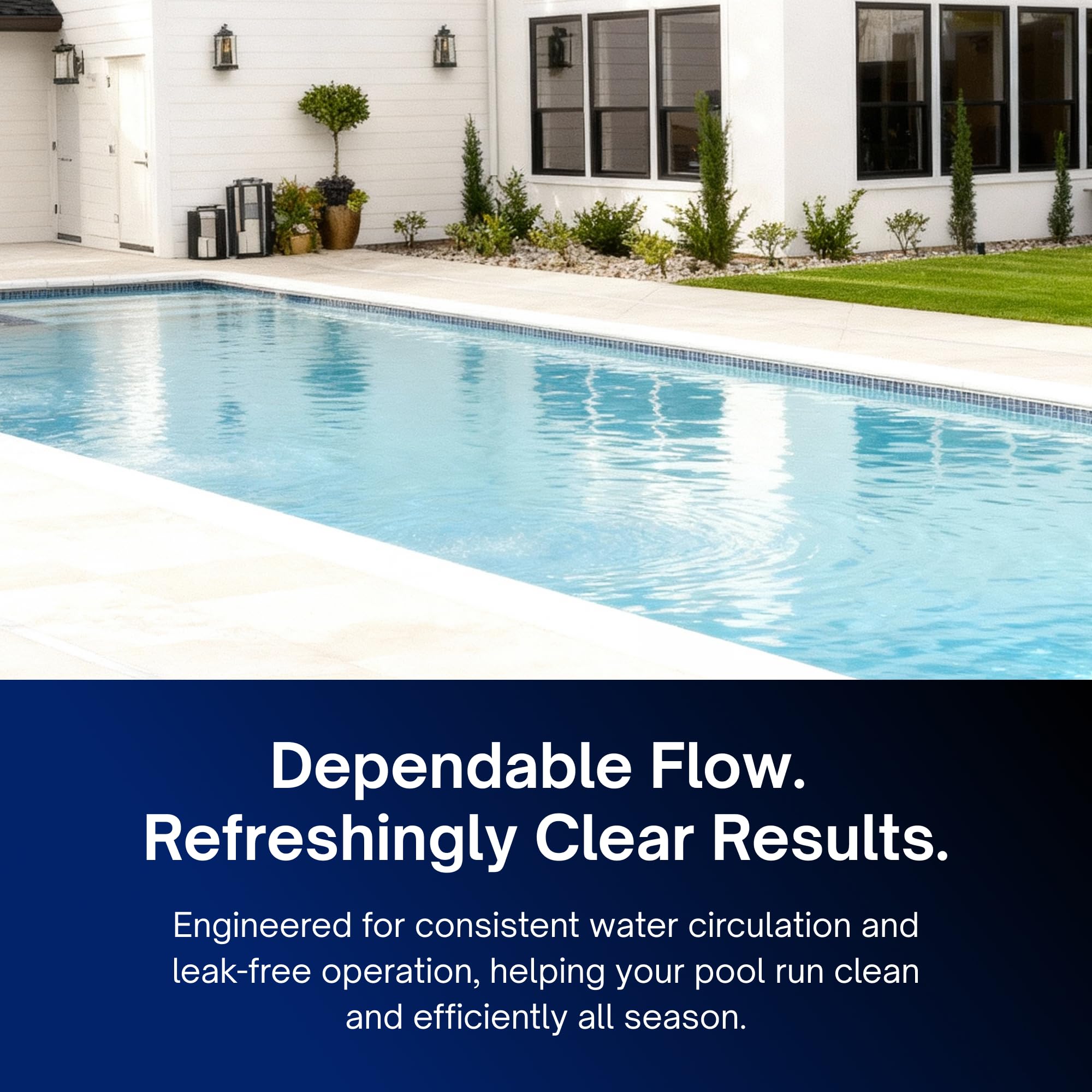 FibroPool universal compatibility supports both above-ground and in-ground pools.