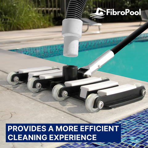 FibroPool urethane wheels roll smoothly and protect surfaces