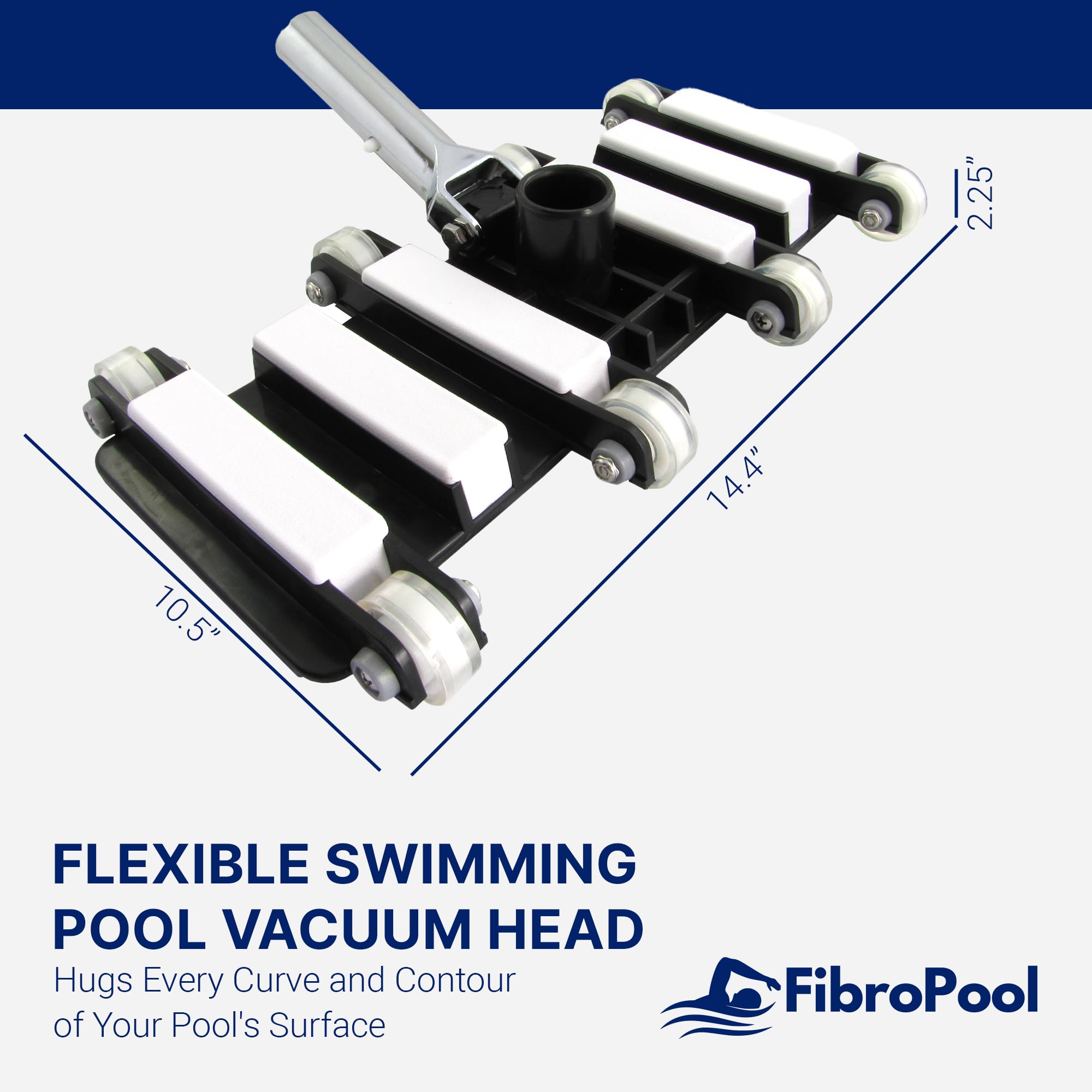 FibroPool weighted design maintains a tight seal across surfaces