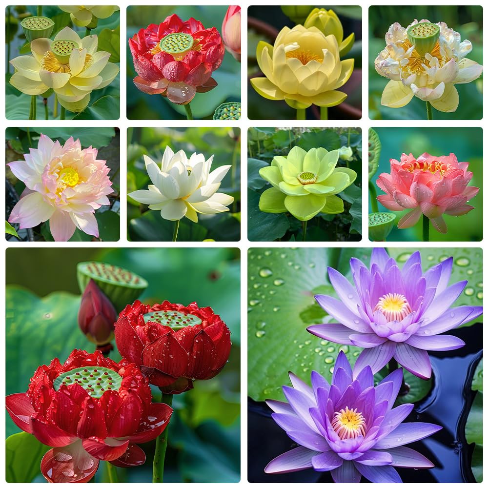 Ficoszo bonsai lotus seeds mixed for decorative water bowl planting.