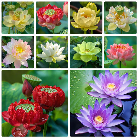 Ficoszo bonsai lotus seeds mixed for decorative water bowl planting.