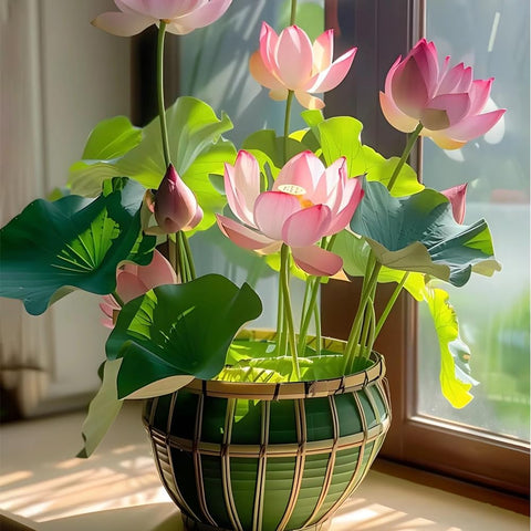 Ficoszo lotus blooms add serenity and color to your water garden.
