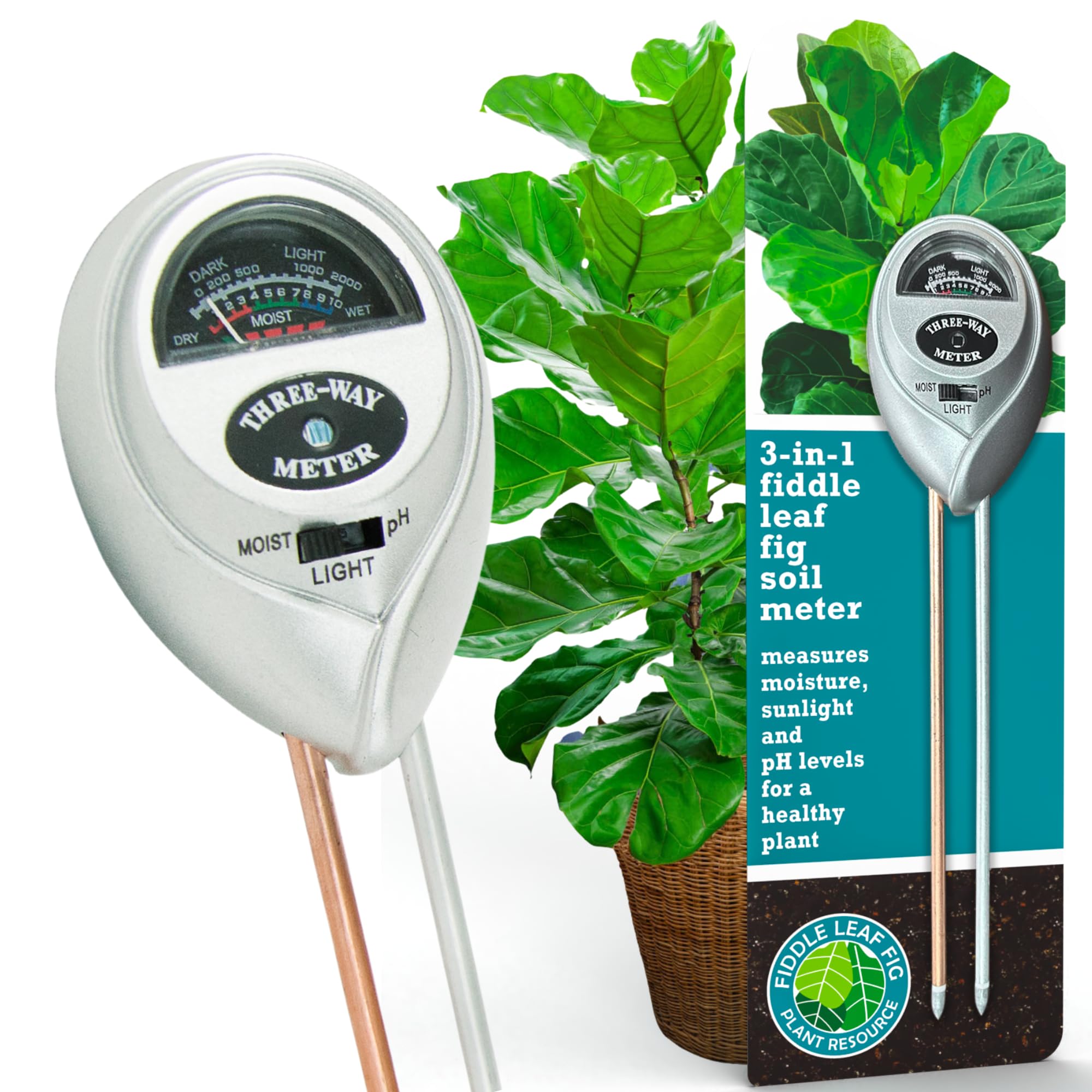Fiddle Leaf Fig Plant Food bottle provides nourishment for healthy growth and glossy leaves.