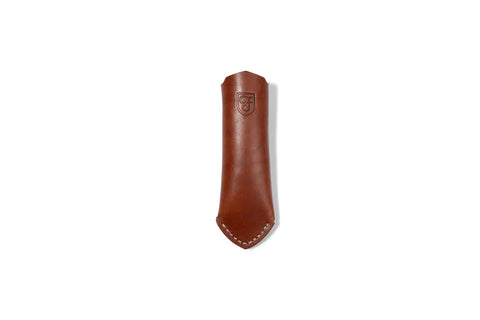 Field Company brown leather handle cover is USA-made and develops a unique patina with use.