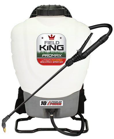 Field King Pro Max backpack sprayer side view with 4-gallon tank for professional applications