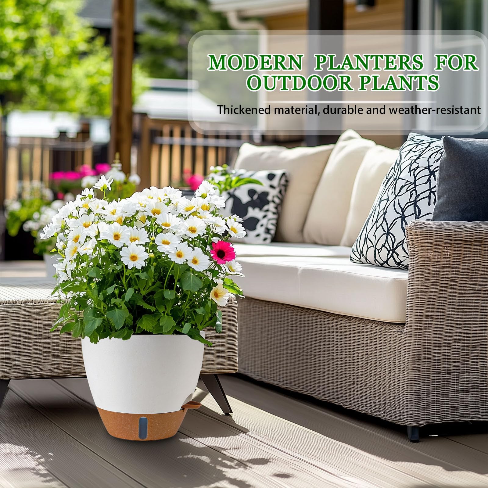 Fielda indoor outdoor use planter for versatile placement