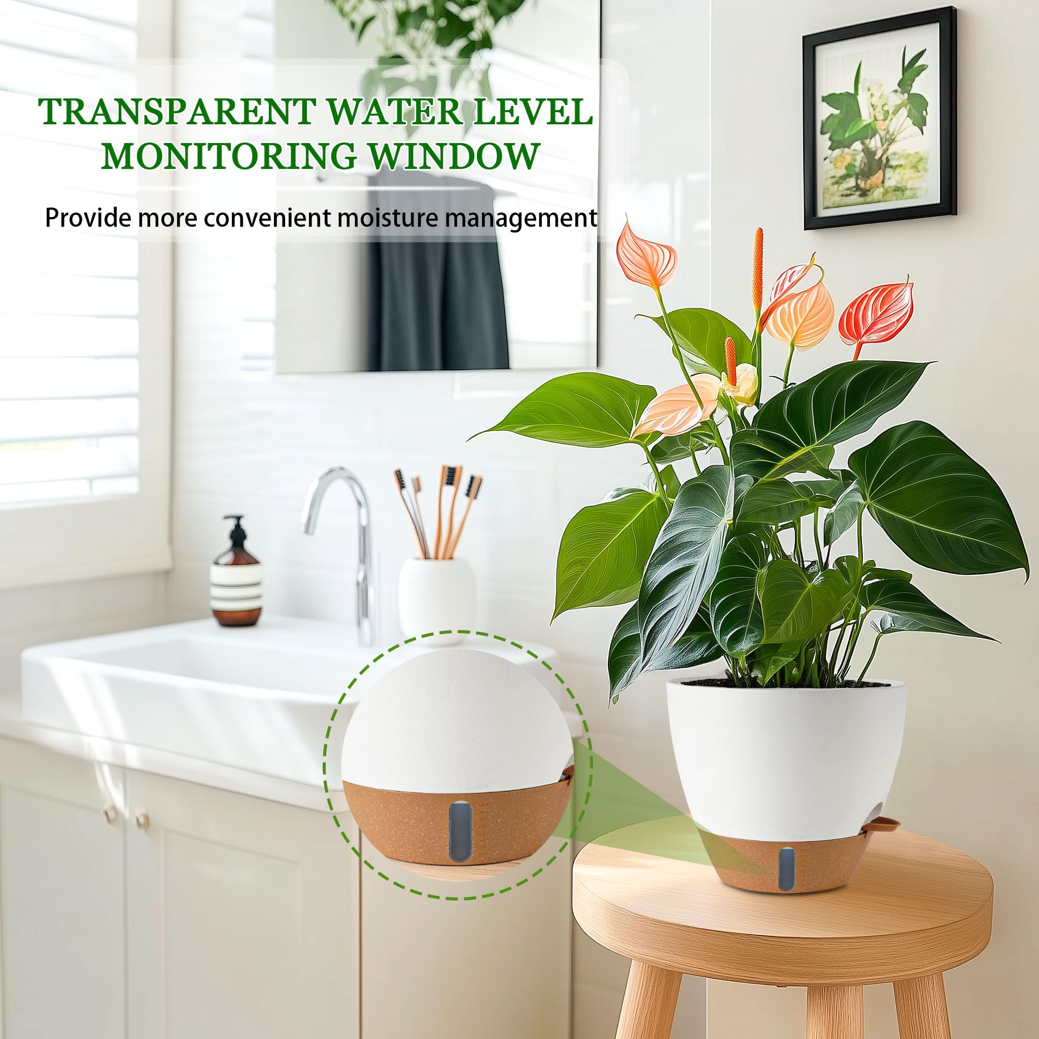 Fielda modern white planter design that complements home and office spaces