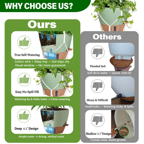 Fielda 2-pack hanging planters for home decor and gardening.