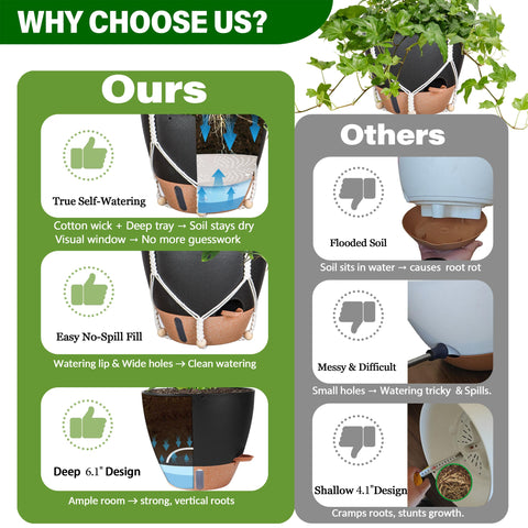 Fielda durable plastic planters resist fading and cracking year-round.