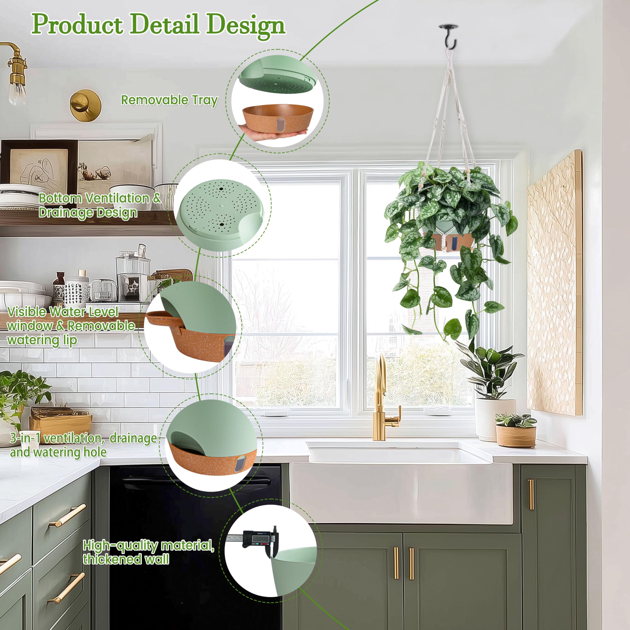 Fielda hanging planter not ideal for small succulents or tight spaces.