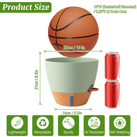 Fielda indoor-outdoor-use green planter suitable for homes and patios.
