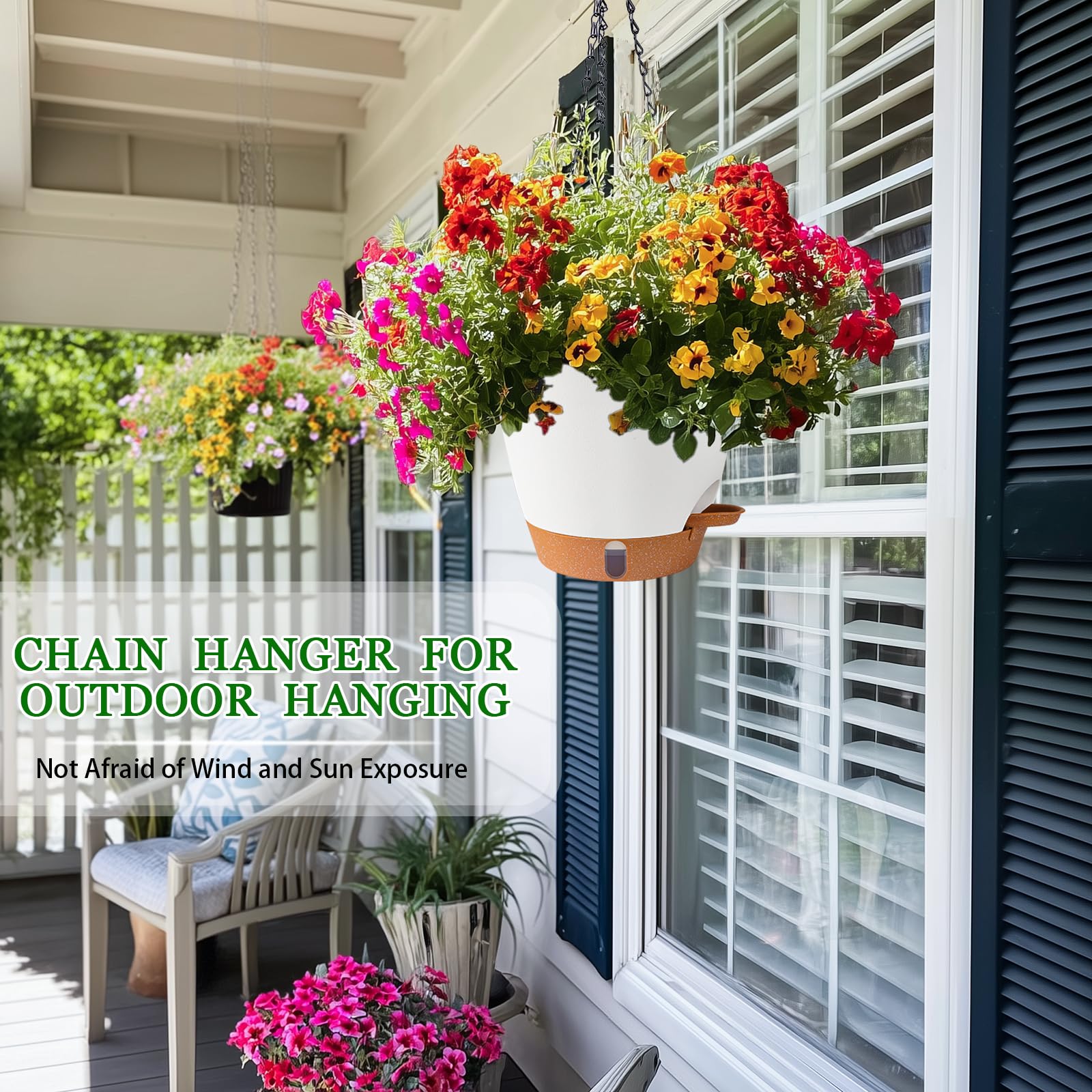 Fielda metal chains hanger adds outdoor-ready durability