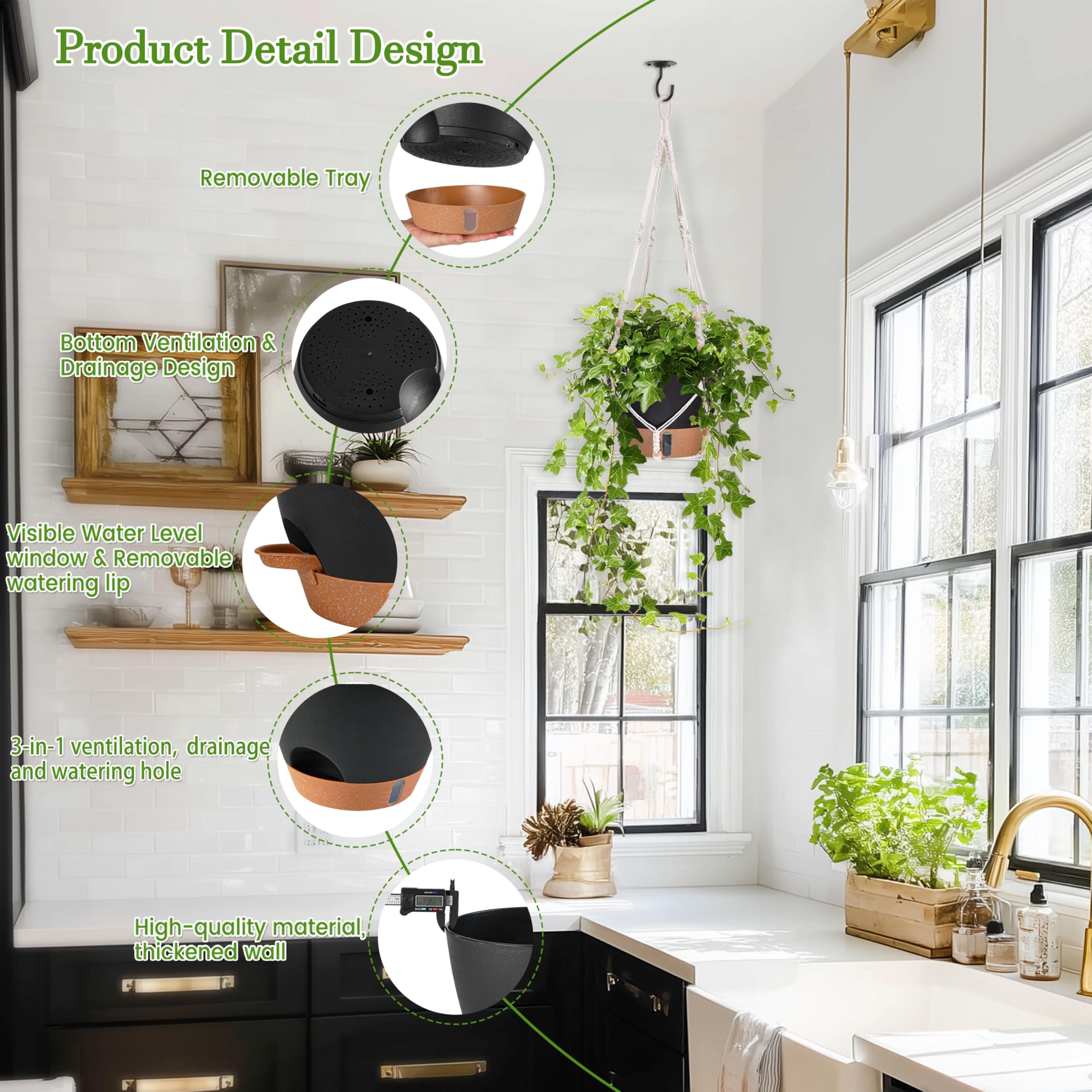 Fielda rust-proof metal chains blend durability with outdoor-ready style.