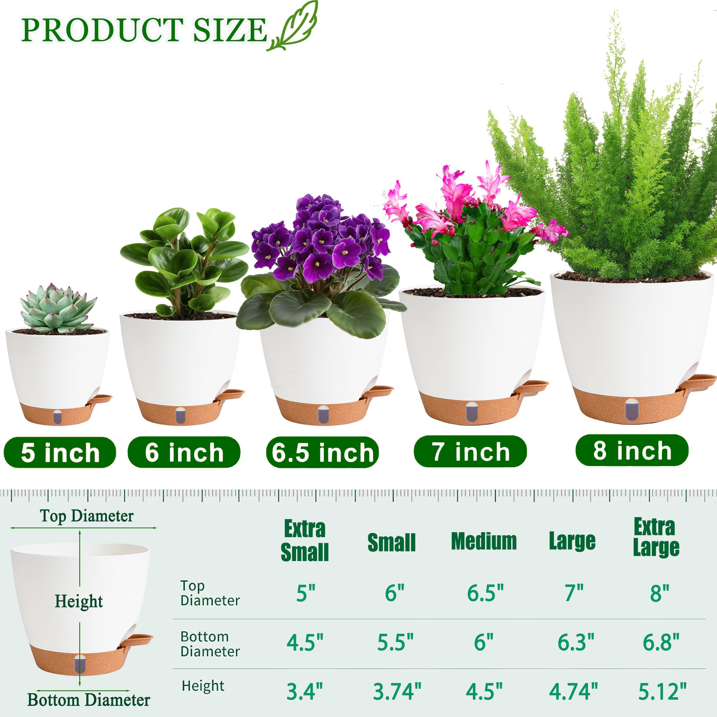 Fielda pot with drainage holes prevents overwatering and protects floors.