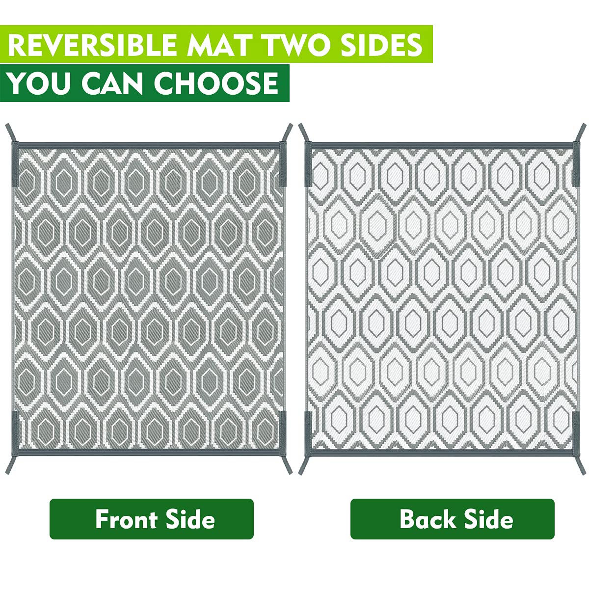 Fifame camping rug folded for compact storage and travel