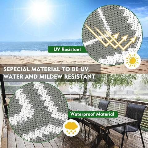 fifame outdoor rug for RV camping and boat deck